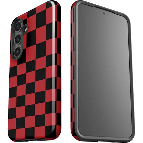 Red and Black Checkerboard Galaxy S25 Impact Case
